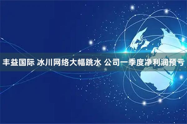 丰益国际 冰川网络大幅跳水 公司一季度净利润预亏