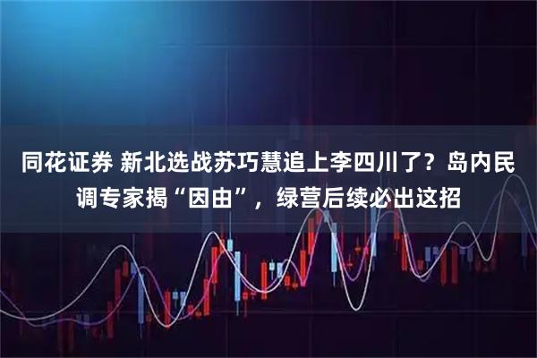 同花证券 新北选战苏巧慧追上李四川了？岛内民调专家揭“因由”，绿营后续必出这招