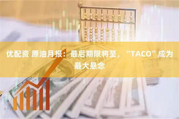 优配资 原油月报：最后期限将至，“TACO”成为最大悬念