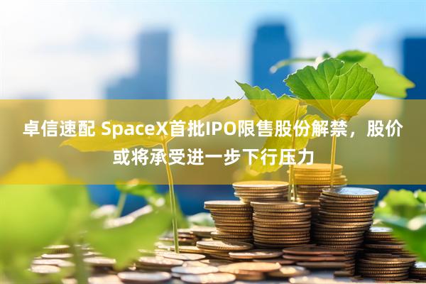 卓信速配 SpaceX首批IPO限售股份解禁，股价或将承受进一步下行压力